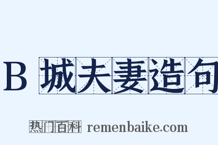 B城夫妻造句是什么意思的图片